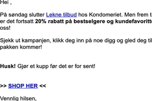 Fort deg litt nå!