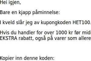 NB: Verdikupongen din utløper snart!