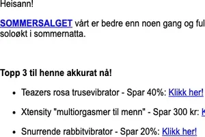 Sommersalg ☀️ Opptil 70% rabatt!