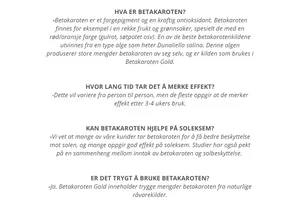 Jevnere sommerglød?☀️ Start på Betakaroten