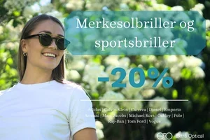 🕶️ 20 % rabatt på alle merkesolbriller!
