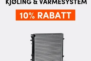 Spar 10% på kjølingsystem & varmesystem