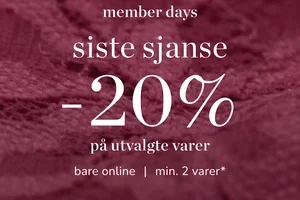 Siste timene🚨 for å få 20% RABATT*