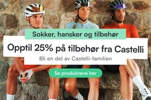Opptil 25 % på Castelli, Camelbak og Weldtite