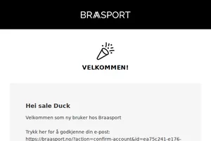 Velkommen som ny bruker hos Braasport