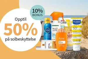 Solbeskyttelse til konkurransedyktige priser! ☀️Opptil 50 %