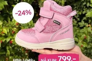 Nå kun 799,-🩷 Viking x DressMyKid VINTERSKO med glitter