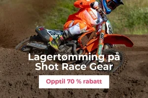 Lagertømmingen på Shot Race Gear avsluttes snart.