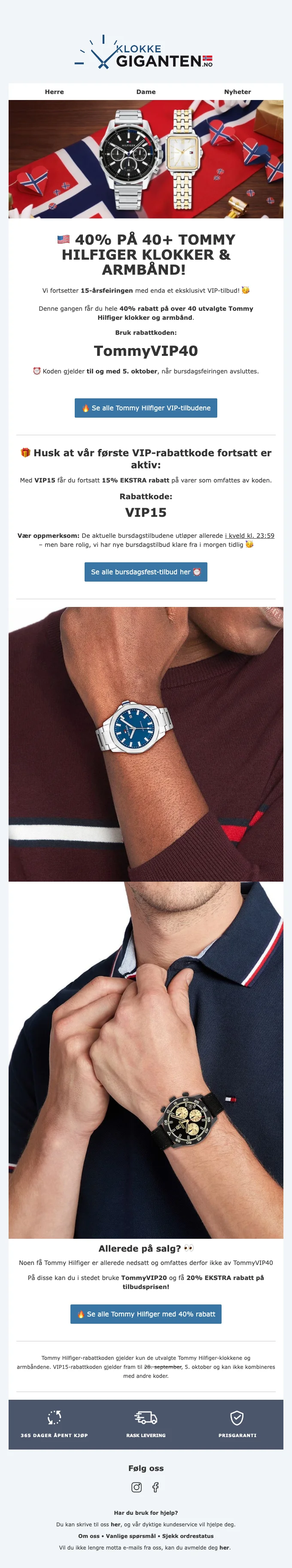 Bevis på rabattkode - Klokkegiganten - 40 % rabatt på over 40 utvalgte klokker og armbånd