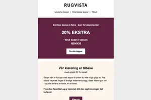 Hundrevis av tepper, opptil 50% – så lenge lageret rekker