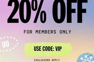 20% OFF MEMBERS ONLY 🤝