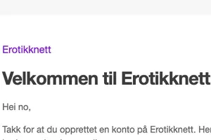 Kontoen din hos Erotikknett er opprettet!