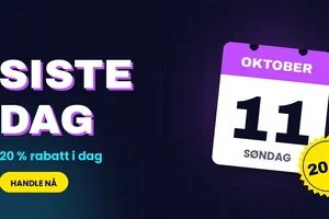 Siste dag med 20 % rabatt