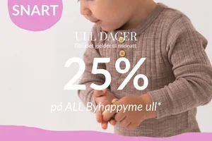 ⏰ Siste sjanse: 25% på ALL Byhappyme ull