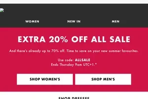 Extra 20% off all Sale