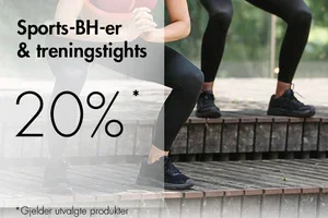 Sports-BH-er & treningstights 20 % 🔵 Finn tilbake til treningsrutinene!