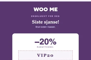🚨 Salg + 20% kode* - siste sjanse!
