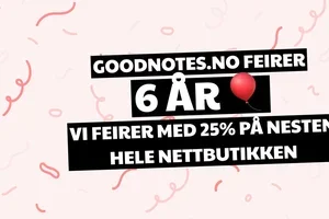 🎈 6 år Goodnotes.no!  Feir med 25 % rabatt