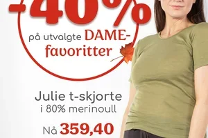 -40% på utvalgte ullfavoritter til DAME🥰