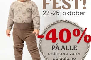 🎉Jubileumsfesten er igang! -40% på alle ordinære varer på Safa.no🎉