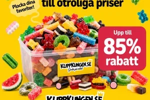 Upp till 85 % rabatt! 😋
