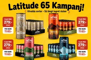 🚨 Latitude 63 till knappt 11 kr/burk – få flak kvar!