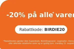 Aktiver rabattkoden BIRDIE20 for 20% rabatt på alle lagerførte produkter!