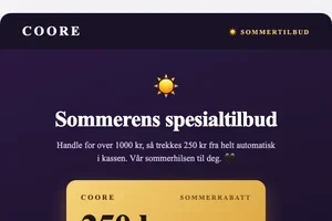 Siste sjanse i dag - 250 kroner i rabatt