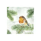 Vinding Servietter Charming Robin Green 25x25cm 12pk