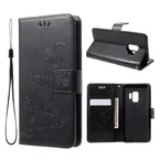 Samsung Galaxy S9 Etui laget av kunstlær og silikon - Svart