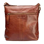 Springfield skulderveske i skinn Cognac