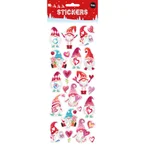 JULEKLISTREMERKER - JULENISSER ROSA MED GLITTER