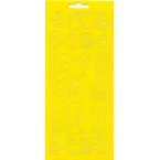 Påske gule stickers - Klistremerker