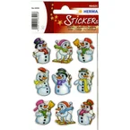 Snømenn 3D - Klistremerker