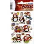 Pingviner jul - Klistremerker