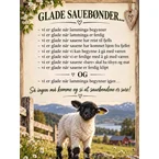 Glade sauebønder – humoristisk plakat for sauebonde