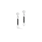 Earrings Edge & Grace anthracite-silver