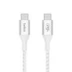 Belkin USB-C til USB-C 240W Vevd Ladekabel 1m - Hvit