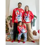 Disney Stitch Christmas Matching Family Sweatshirt Red