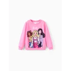 Barbie Kid Girl Christmas Character Print Sweatshirt Hot Pink