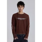 Brown Tattoo Applique Tee
