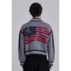 Team USA Studded Knitted Bomber Jacket