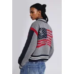 Team USA Studded Knitted Bomber Jacket
