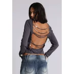 Fira Sequin V Neck Tee