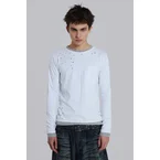 Distressed Double-Layered Waffle Top