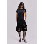 Black Distressed Monster Shorts