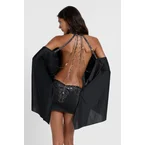 Alula Embellished Butterfly Mini Dress in Black