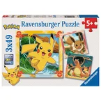 Pokemon Puslespill 49 brikker 3-pk