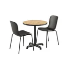 Kirra Cafe Table Noir & 2 Patio Chair No. One