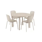 Kirra Dining Table Ø110 Ceramic & 4 Patio Chair No. One